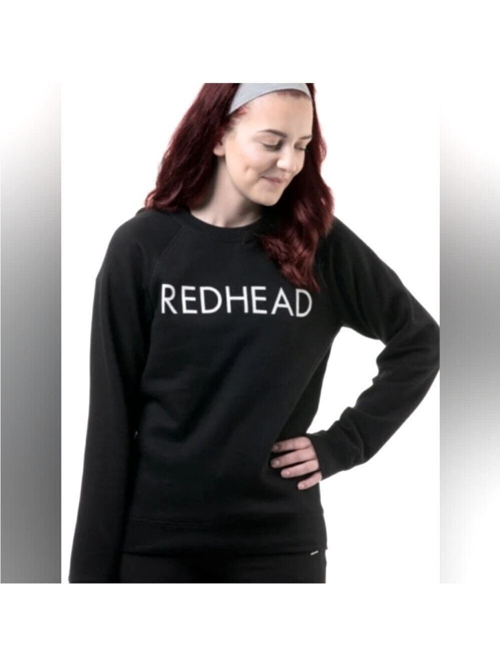 Brunette the Label REDHEAD Crew Neck Sweatshirt Black Size XS / Small